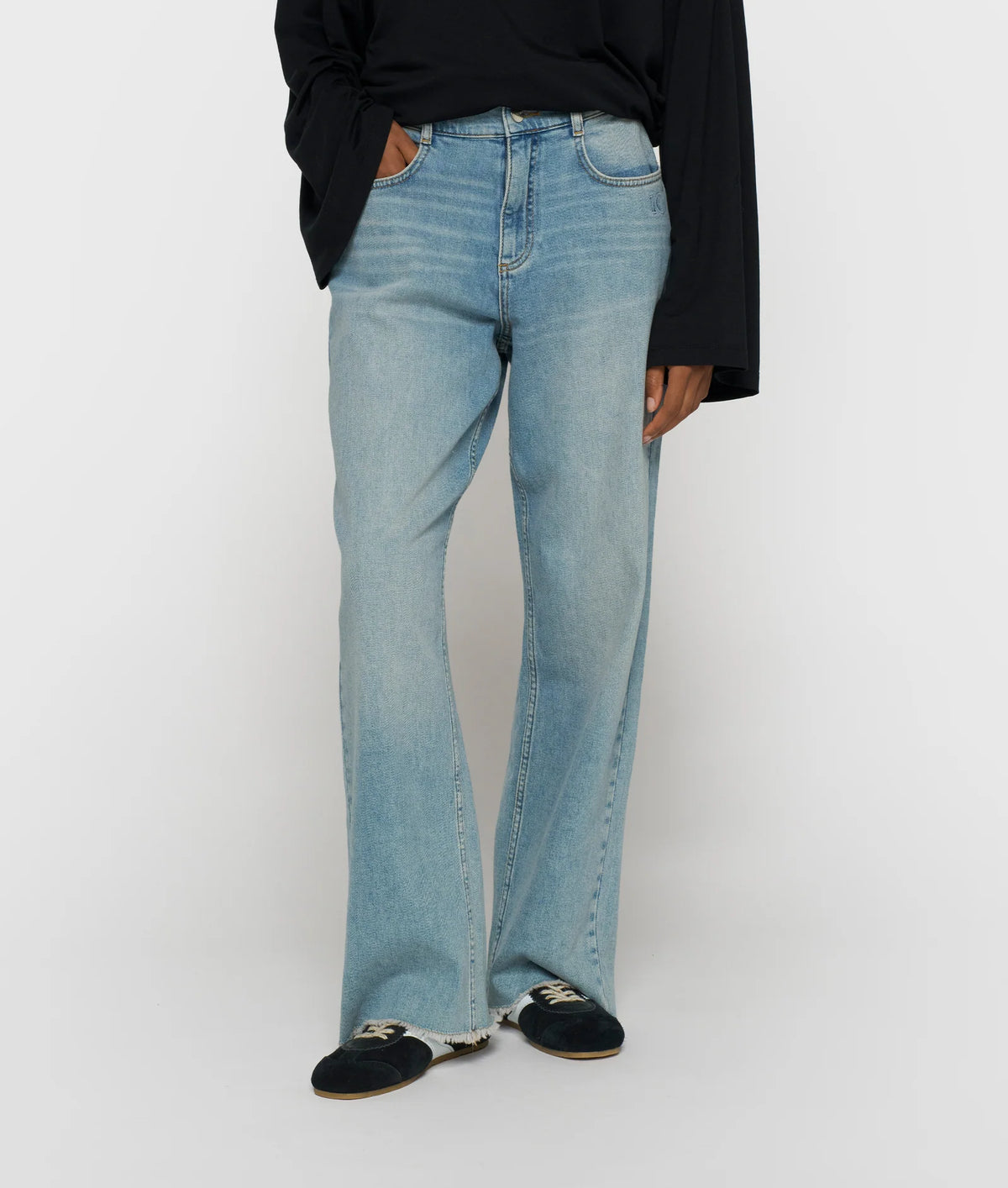 Straight Leg Denim Pants