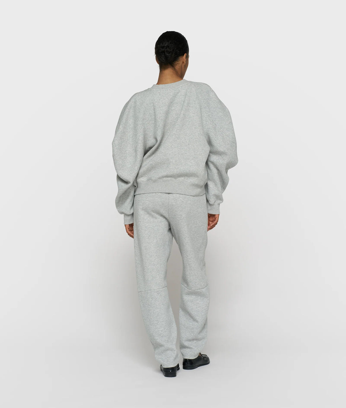 Puff Sleeve Sweater Neoprene light grey melee