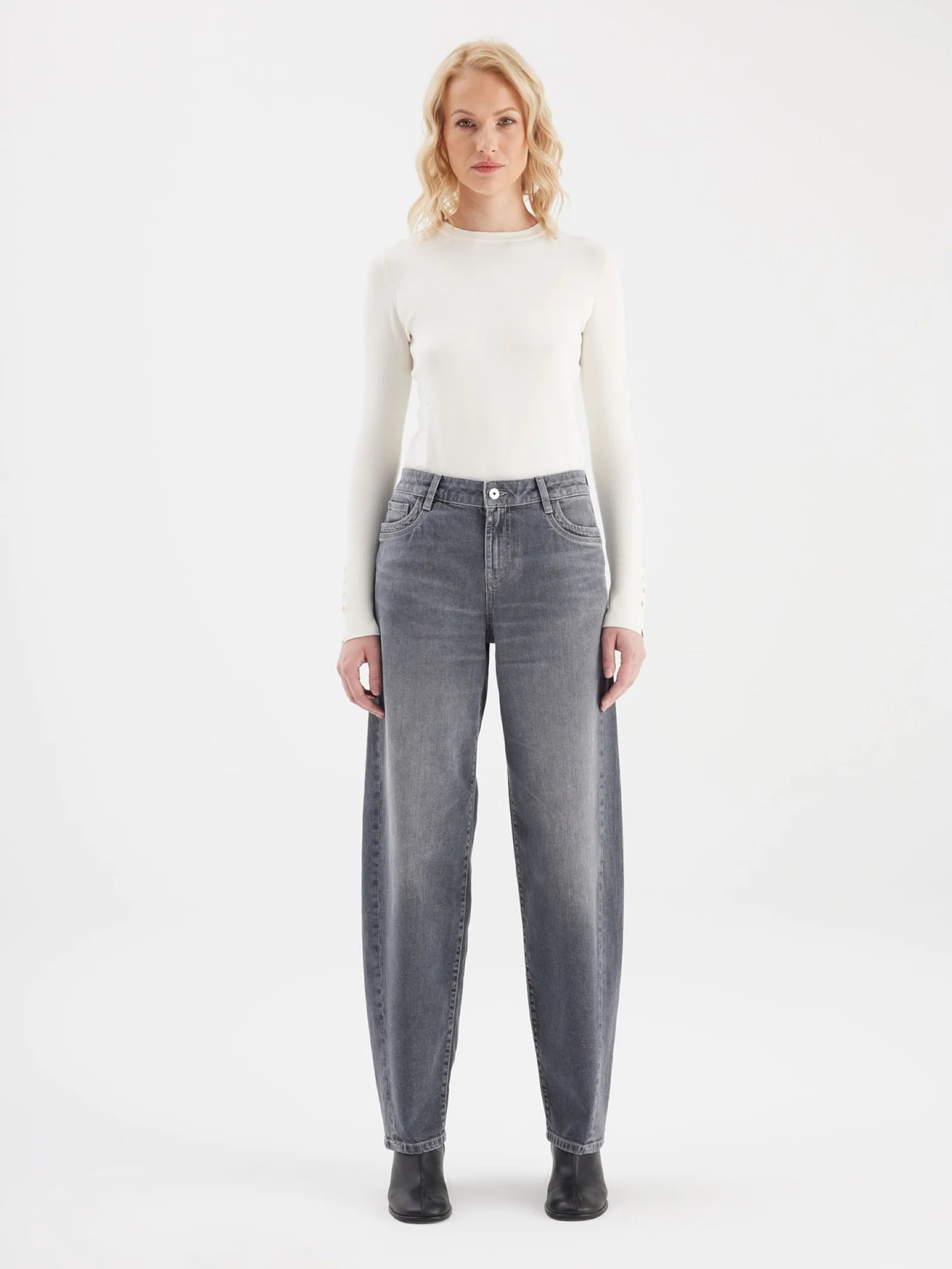 Jeans "Beth" dark grey vintage