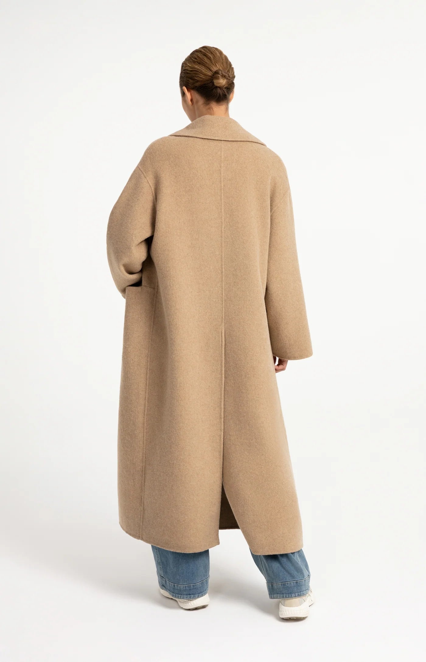 Extralanger Oversize-Mantel aus Wollmischung