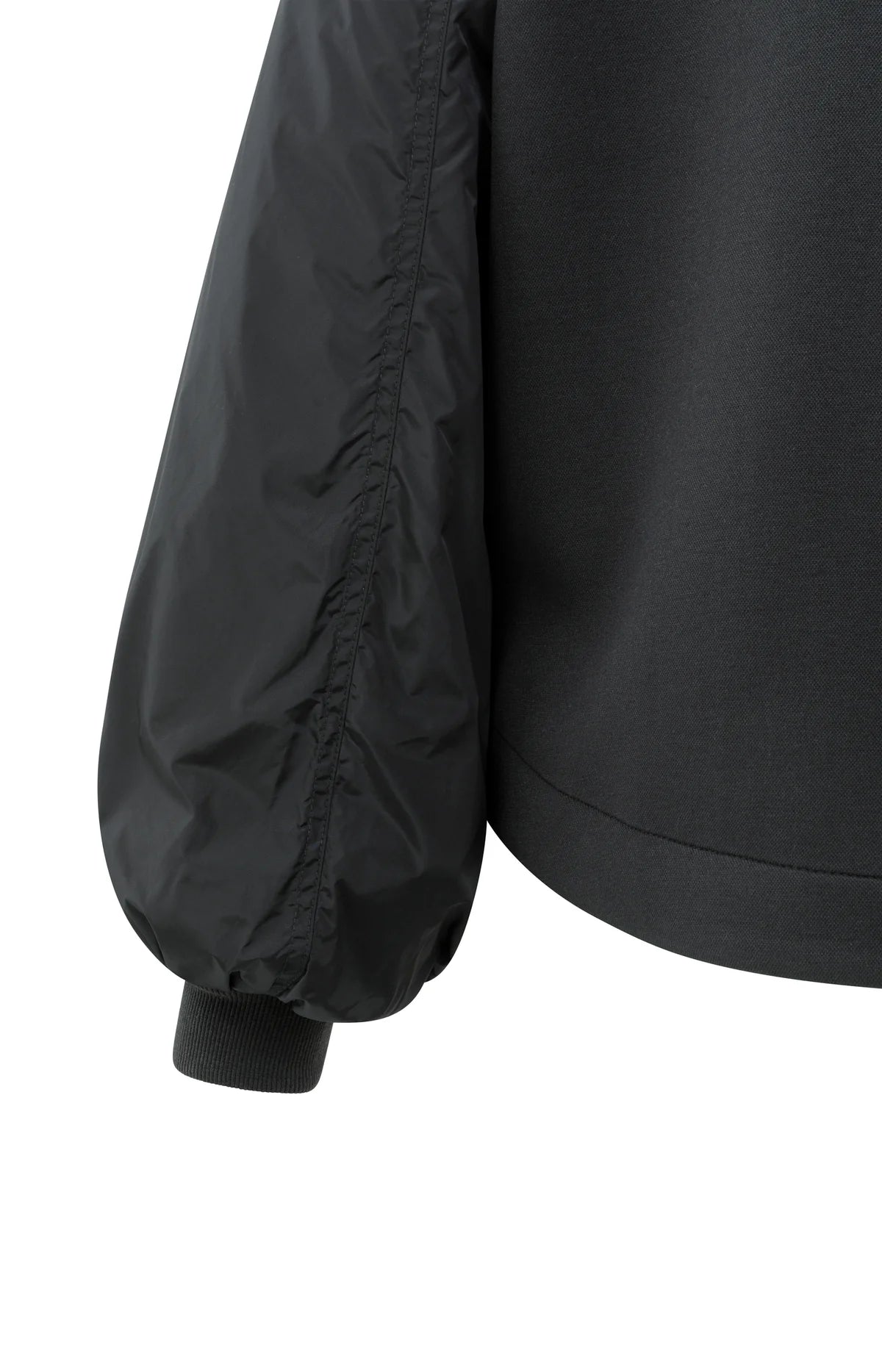 Fleece-Bomberjacke mit Nylonärmeln