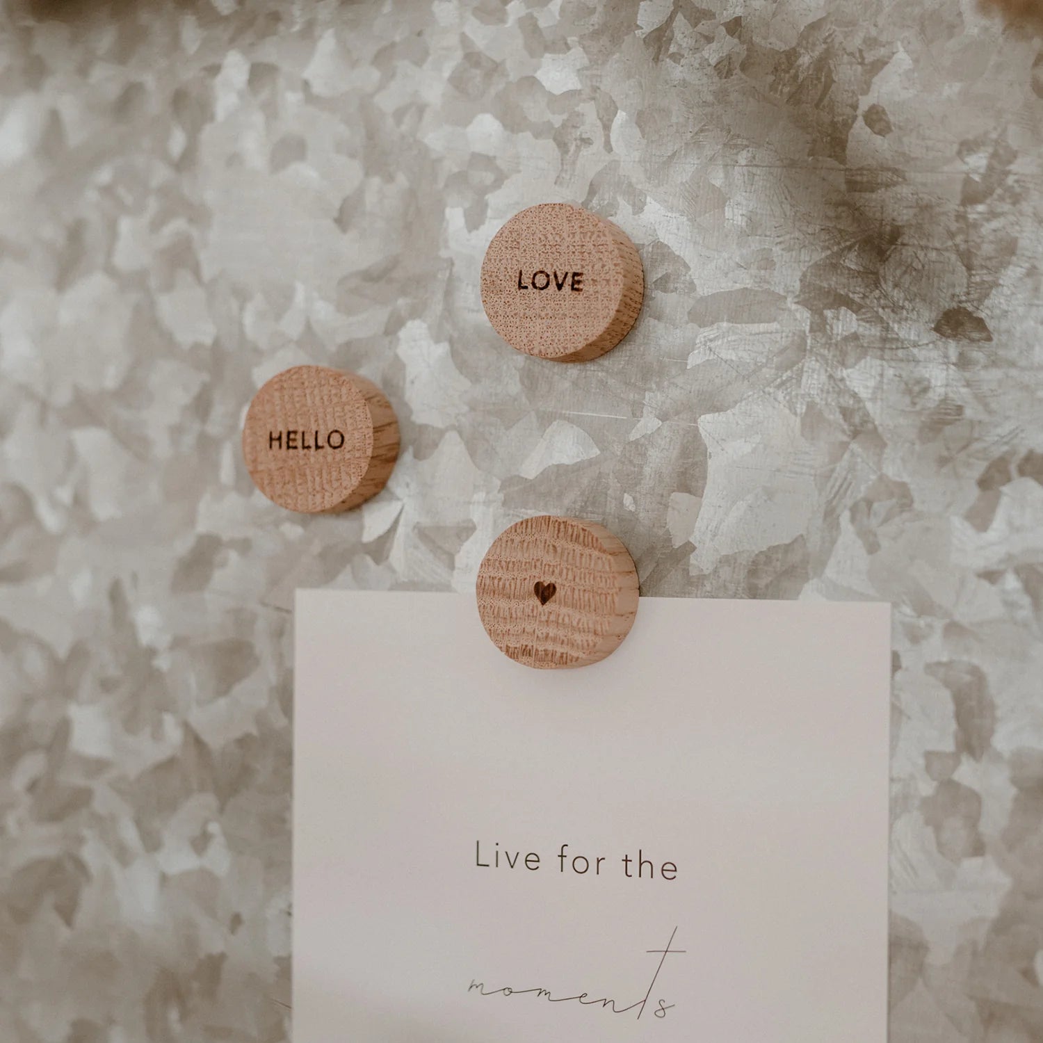 Holzmagnet 3er Set "Hello Love"