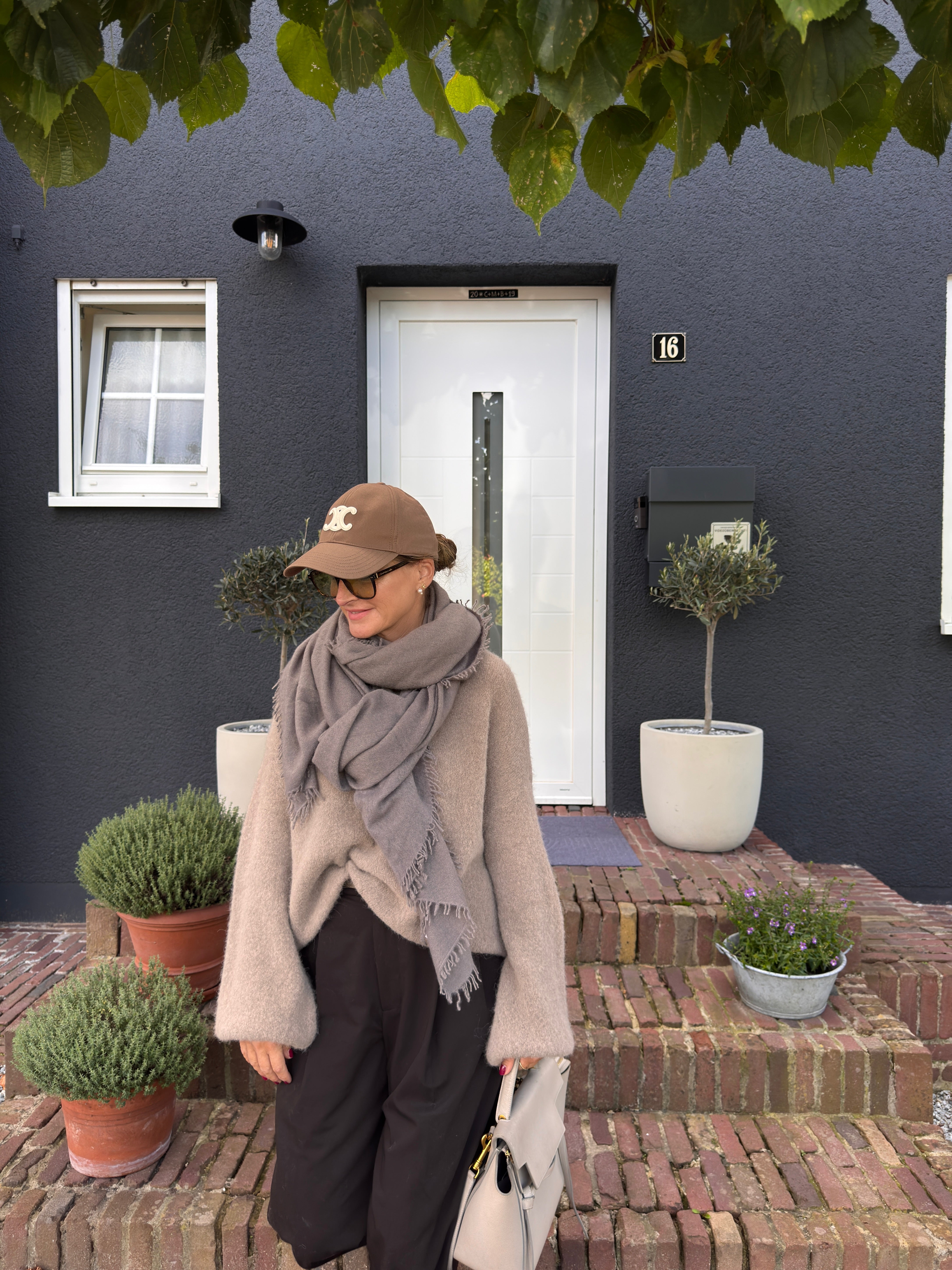 Kaschmirschal „Tibet“ dark grey