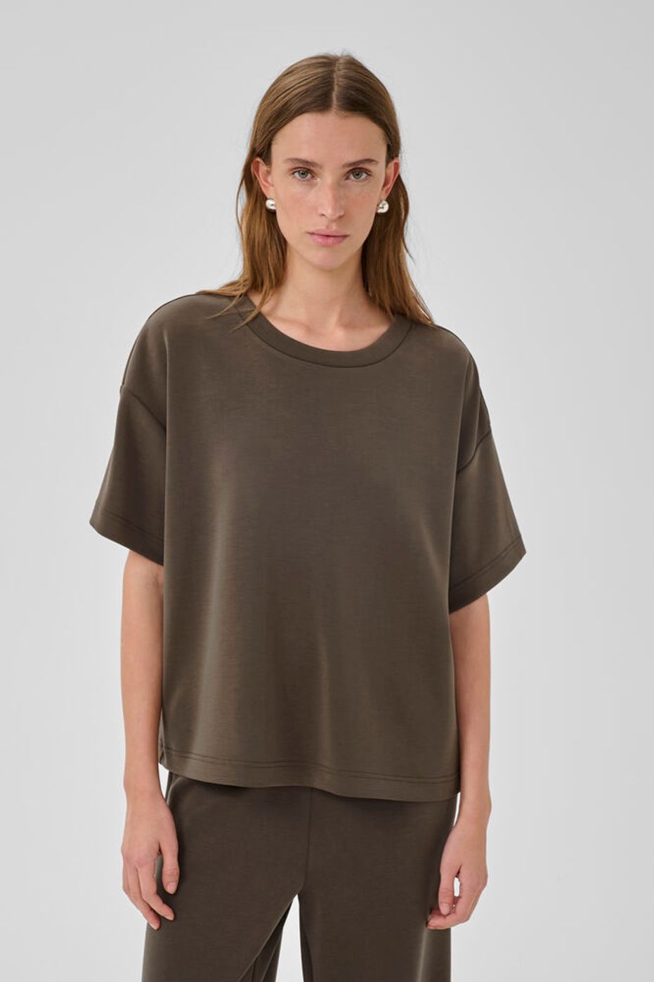 Boxy Tee "HelleMW" Major Brown