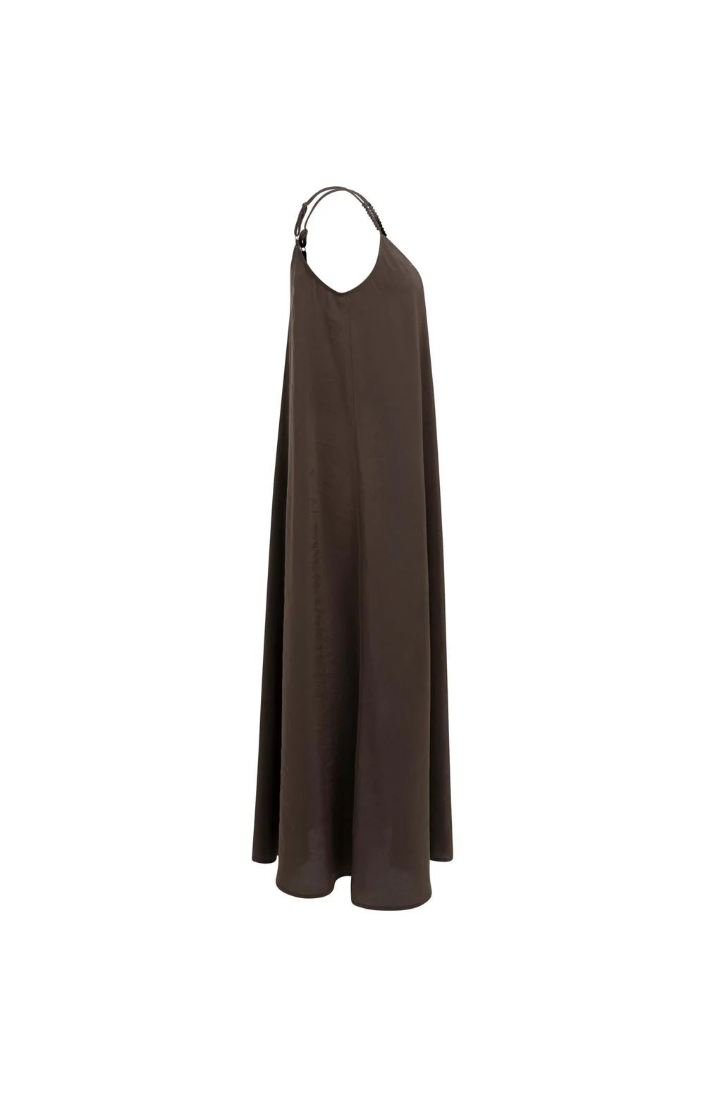 Langes Trägerkleid mit V-Ausschnitt-aubergine purple - Dein Lieblingsladen Concept