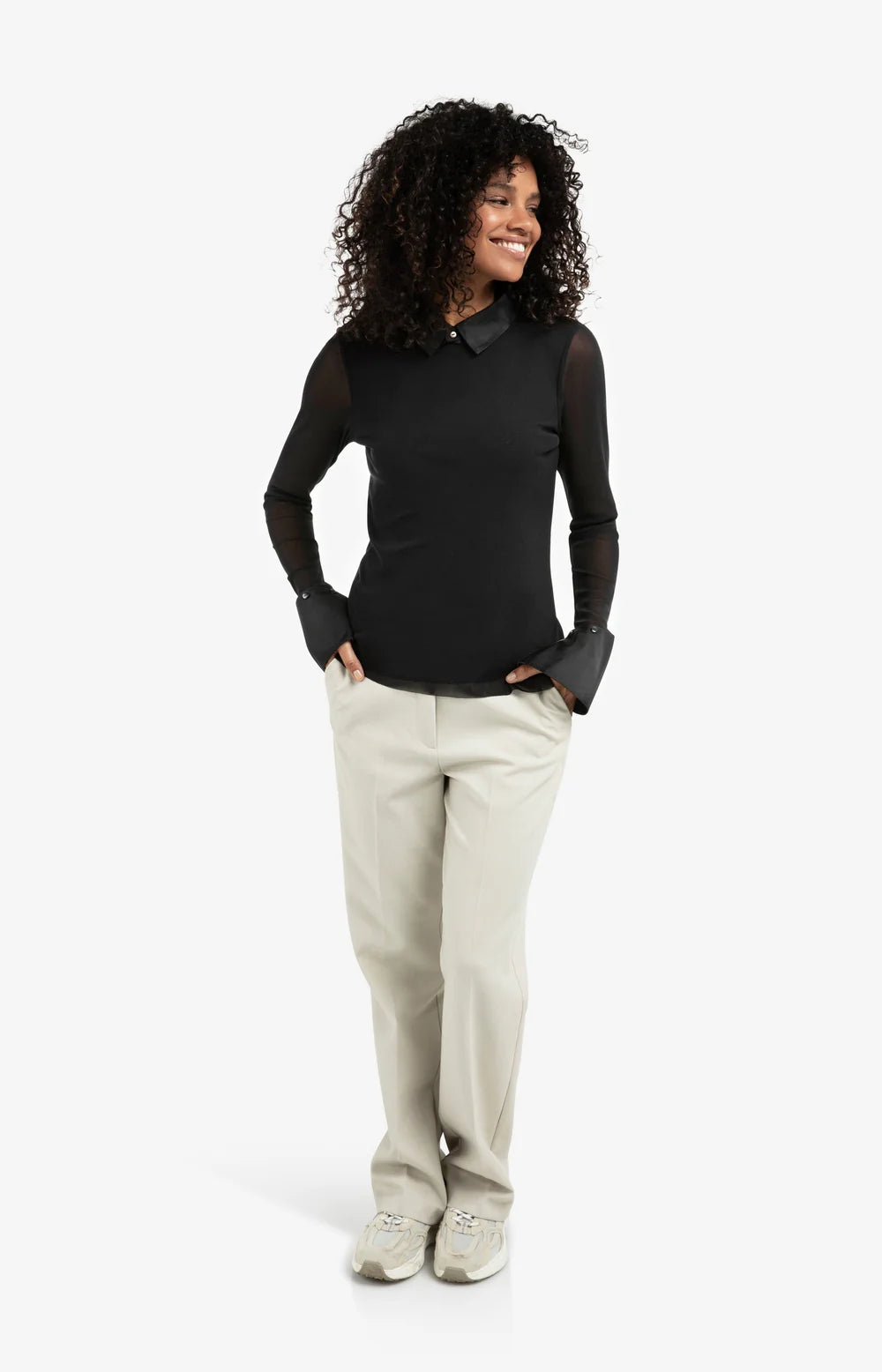 Oberteil mit abnehmbaren Bündchen