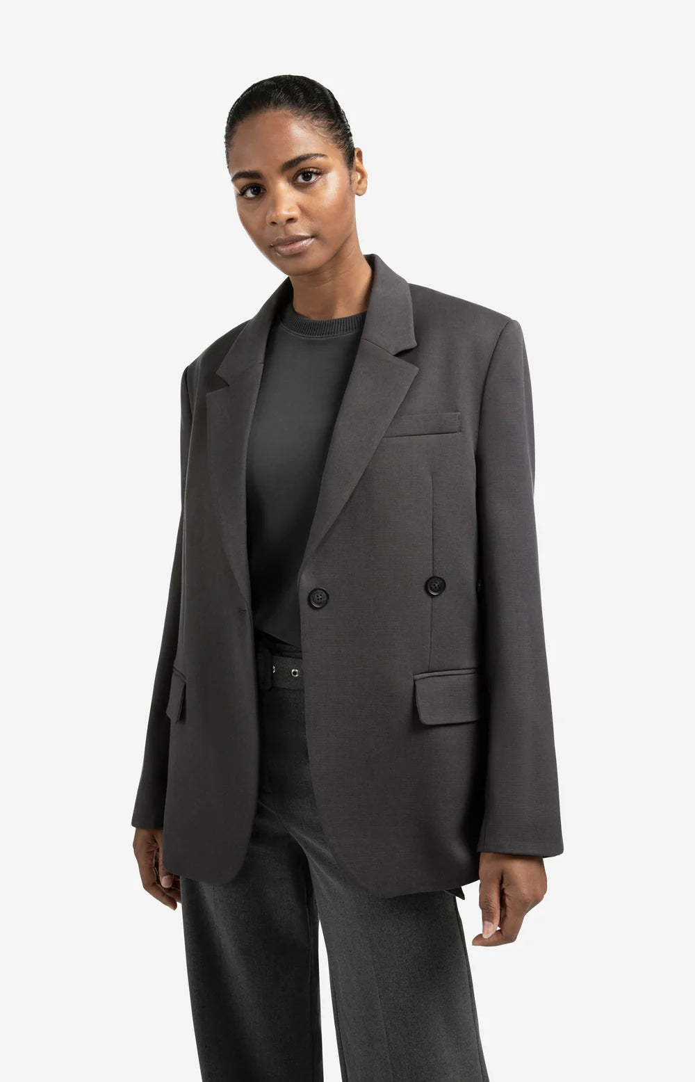 Oversize-Blazer mit Zierband