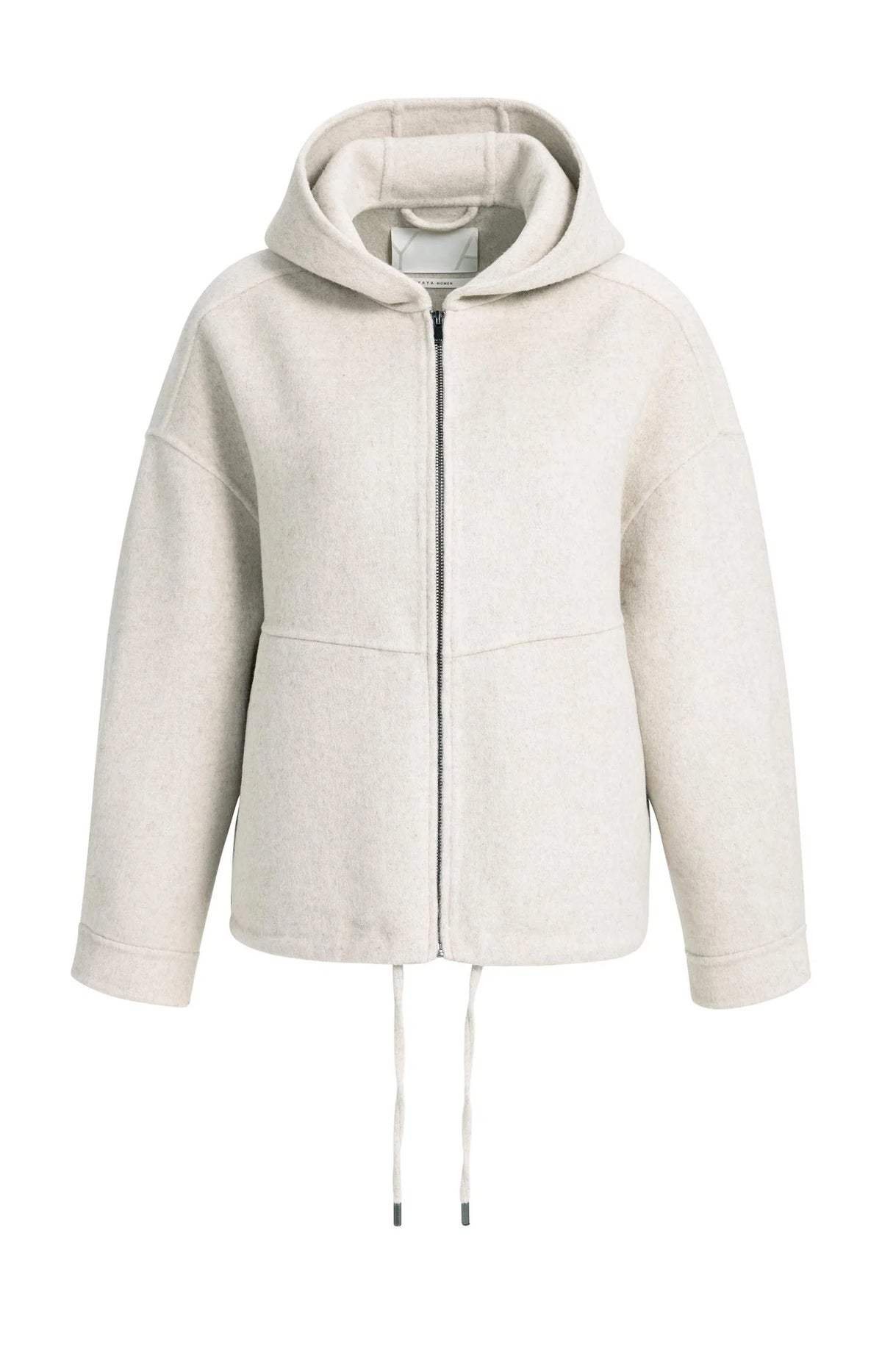 Oversize-Jacke aus einer Wollmischung mit Kapuze