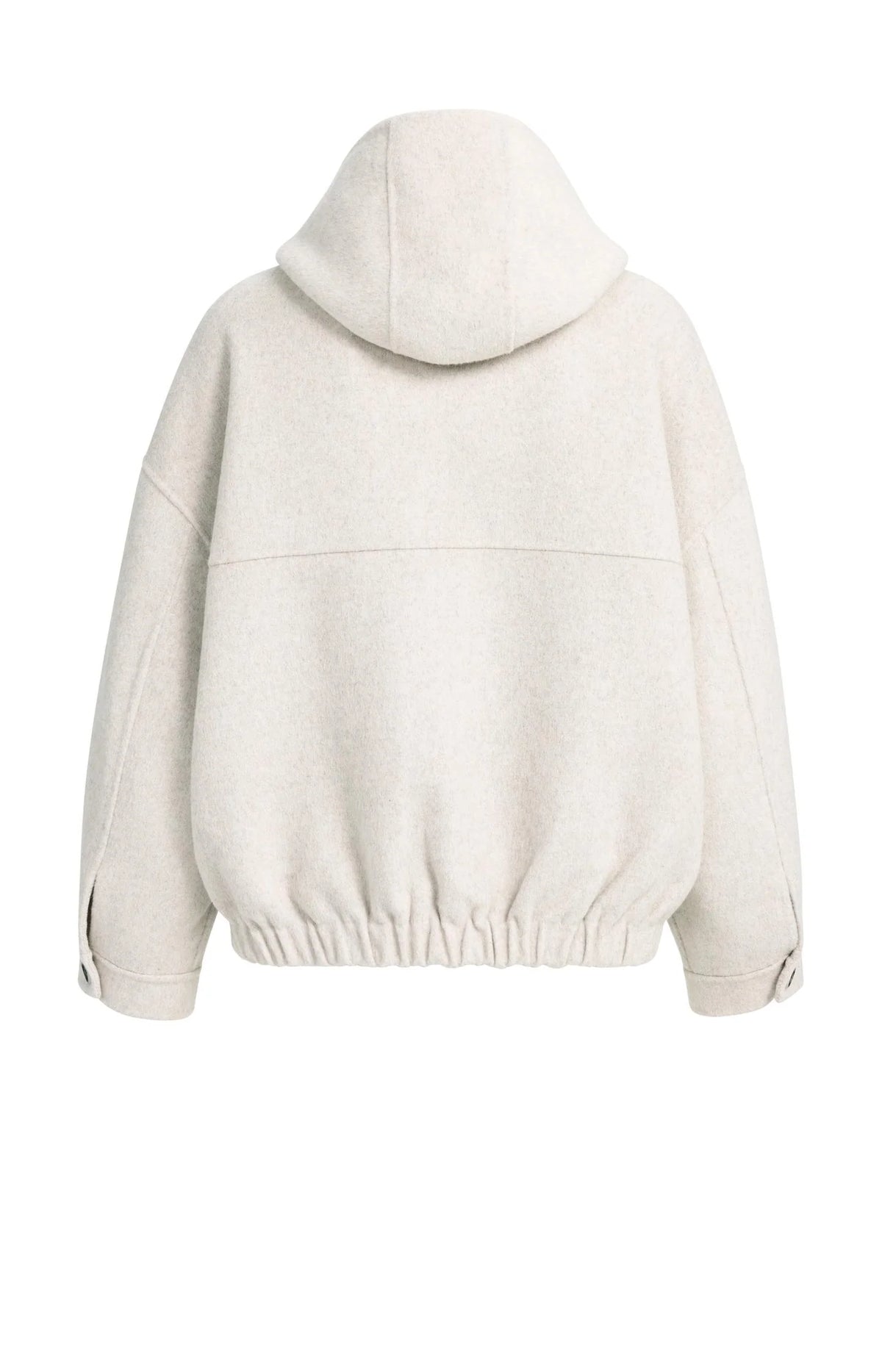 Oversize-Jacke aus einer Wollmischung mit Kapuze