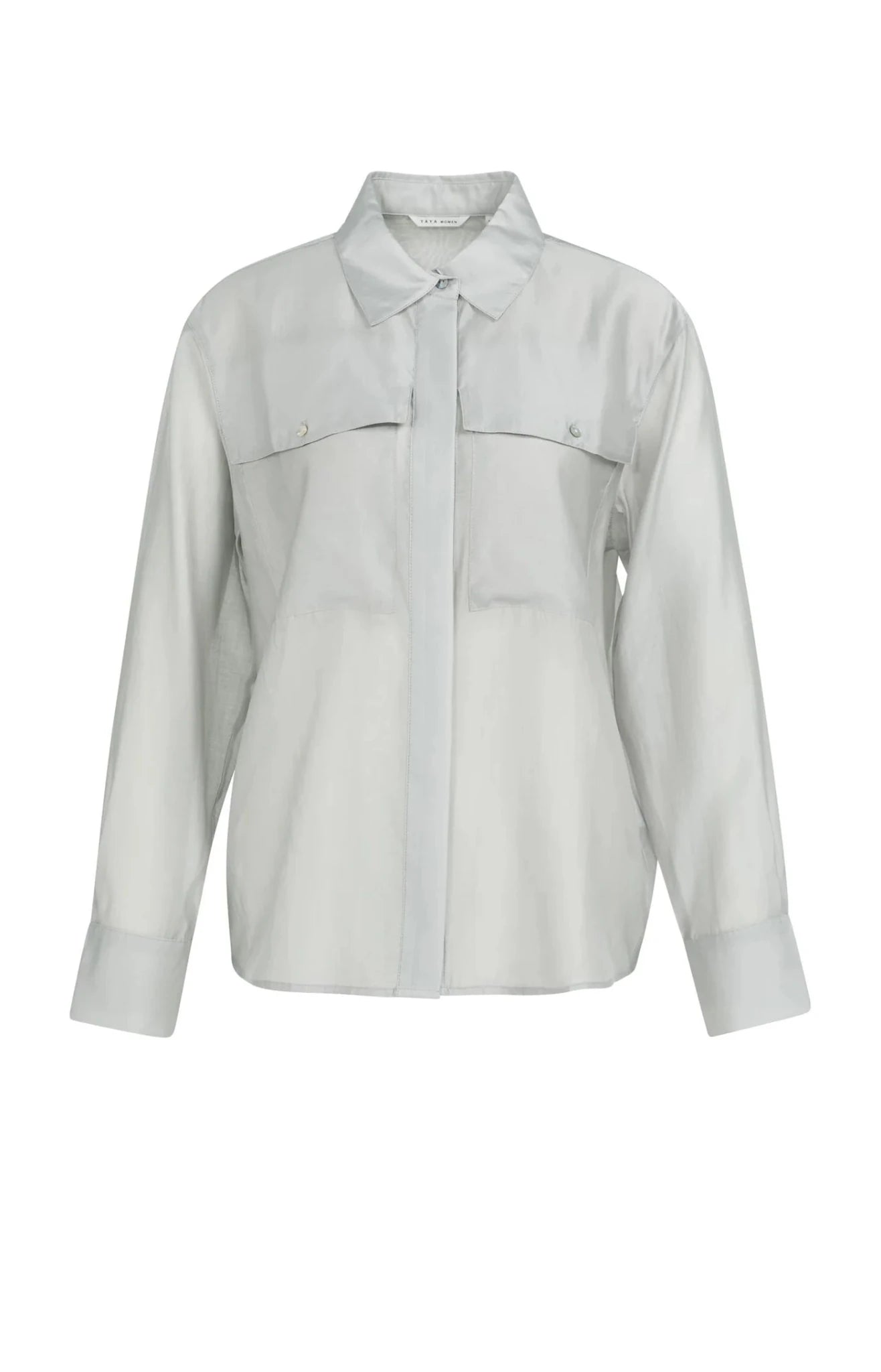 Durchsichtige Bluse mit Brusttaschen