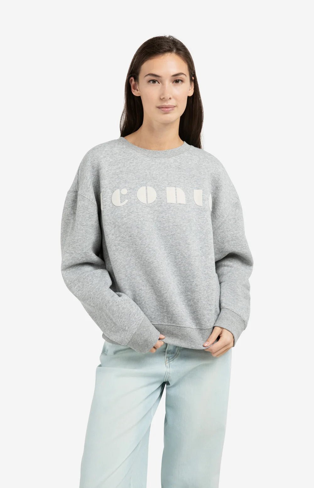 Weicher Pullover mit kunstvoller Aufschrift - iron grey - Dein Lieblingsladen Concept