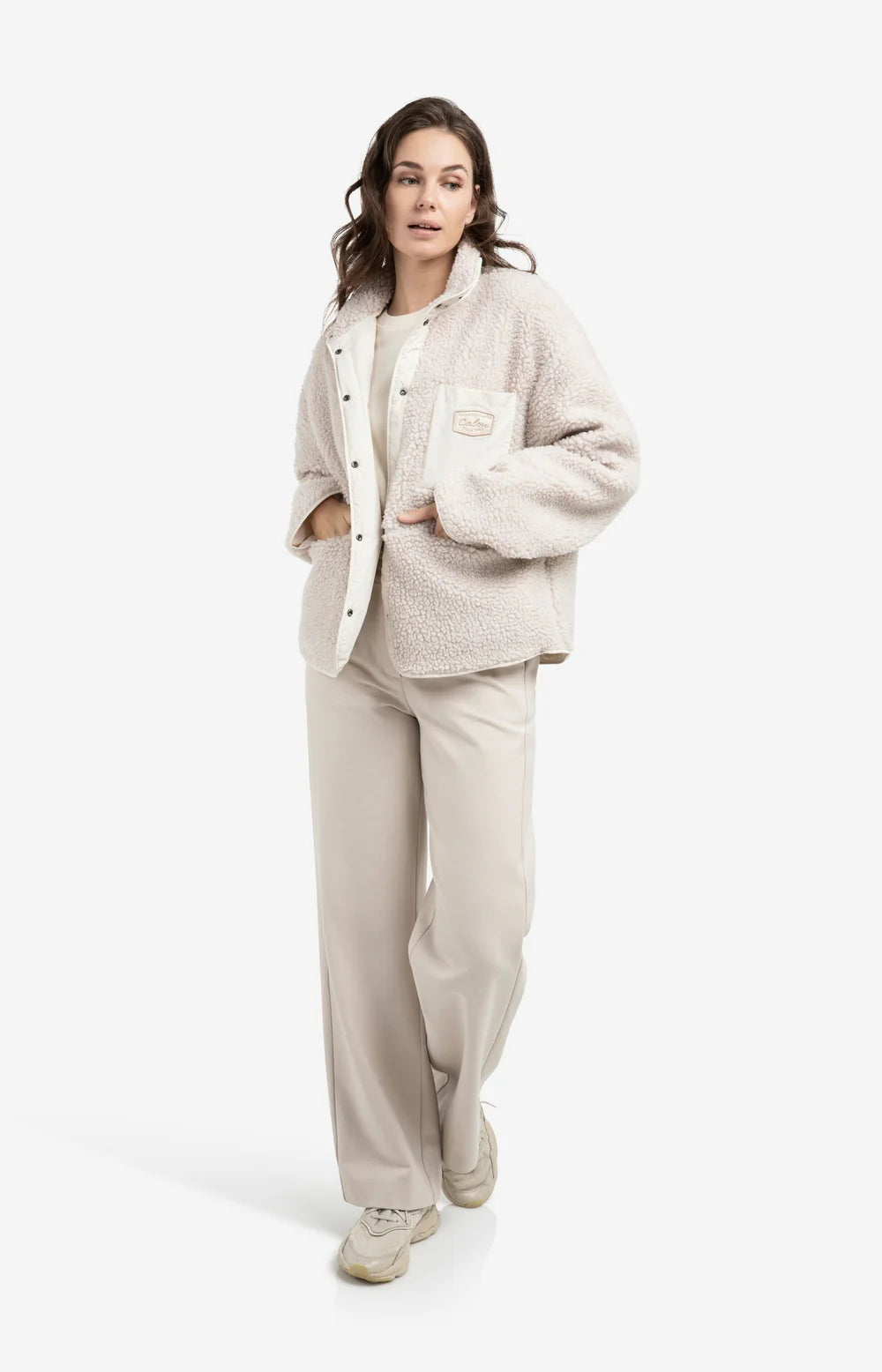 Weiche gewebte Hose mit weitem Bein