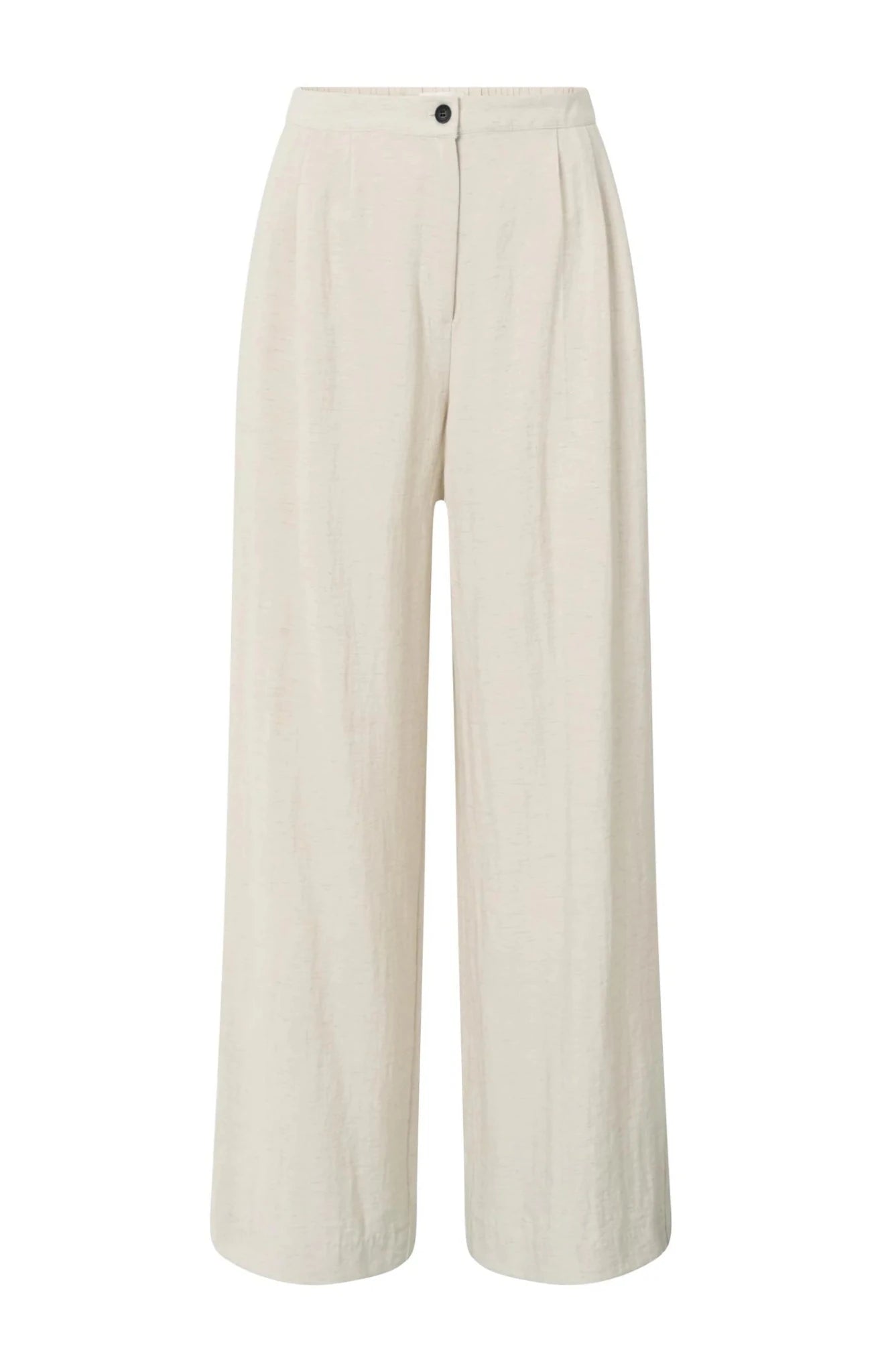 Strukturierte gewebte Hose mit weitem Bein - Dein Lieblingsladen Concept