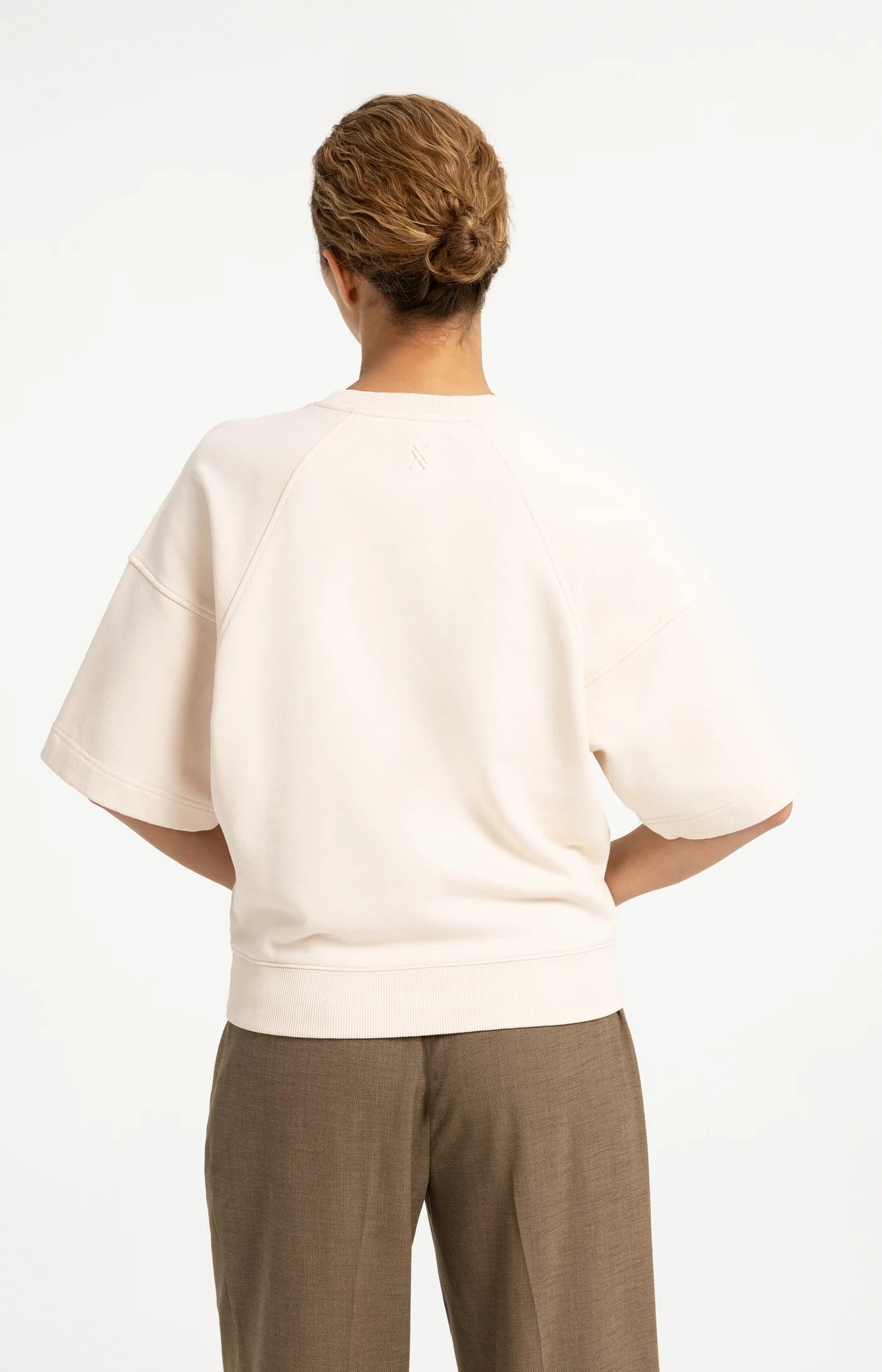 Gewaschenes Kurzarm-Sweatshirt