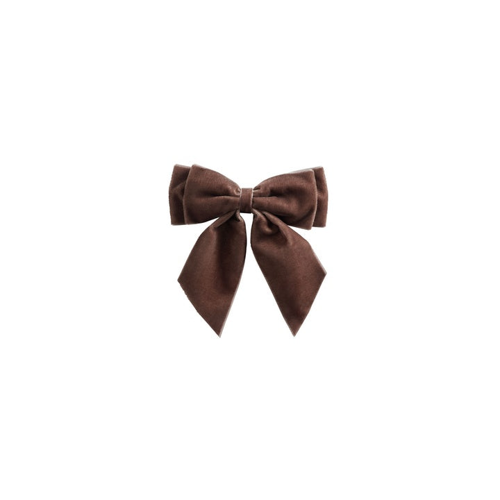 Samt-Christmas Bow "Velvet-S Mocca"
