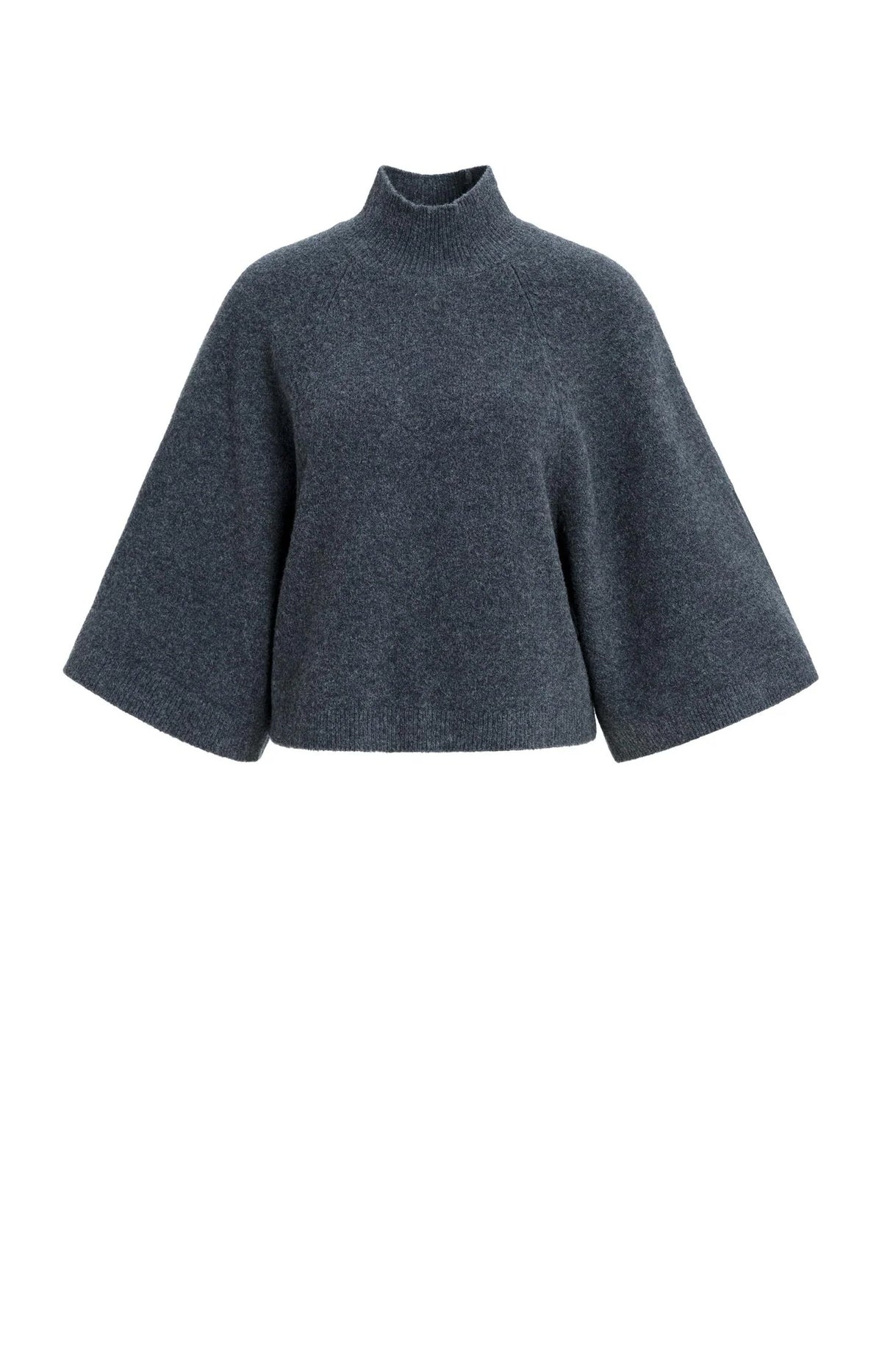 Pullover mit weiten Ärmeln und hohem Kragen