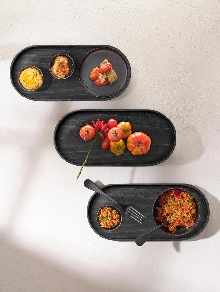 Tablett oval Black