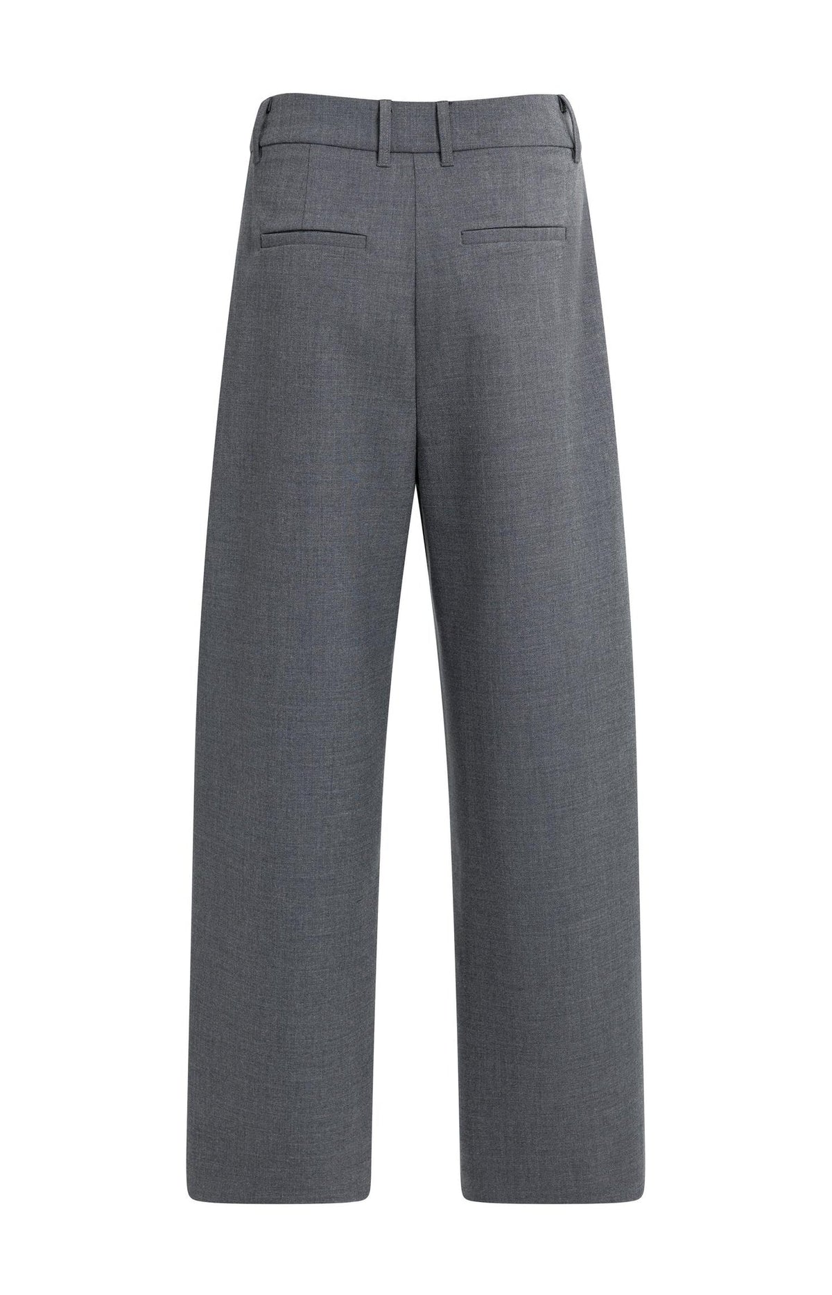 Gewebte Hose mit Barrel-Beinen und Bundfalten