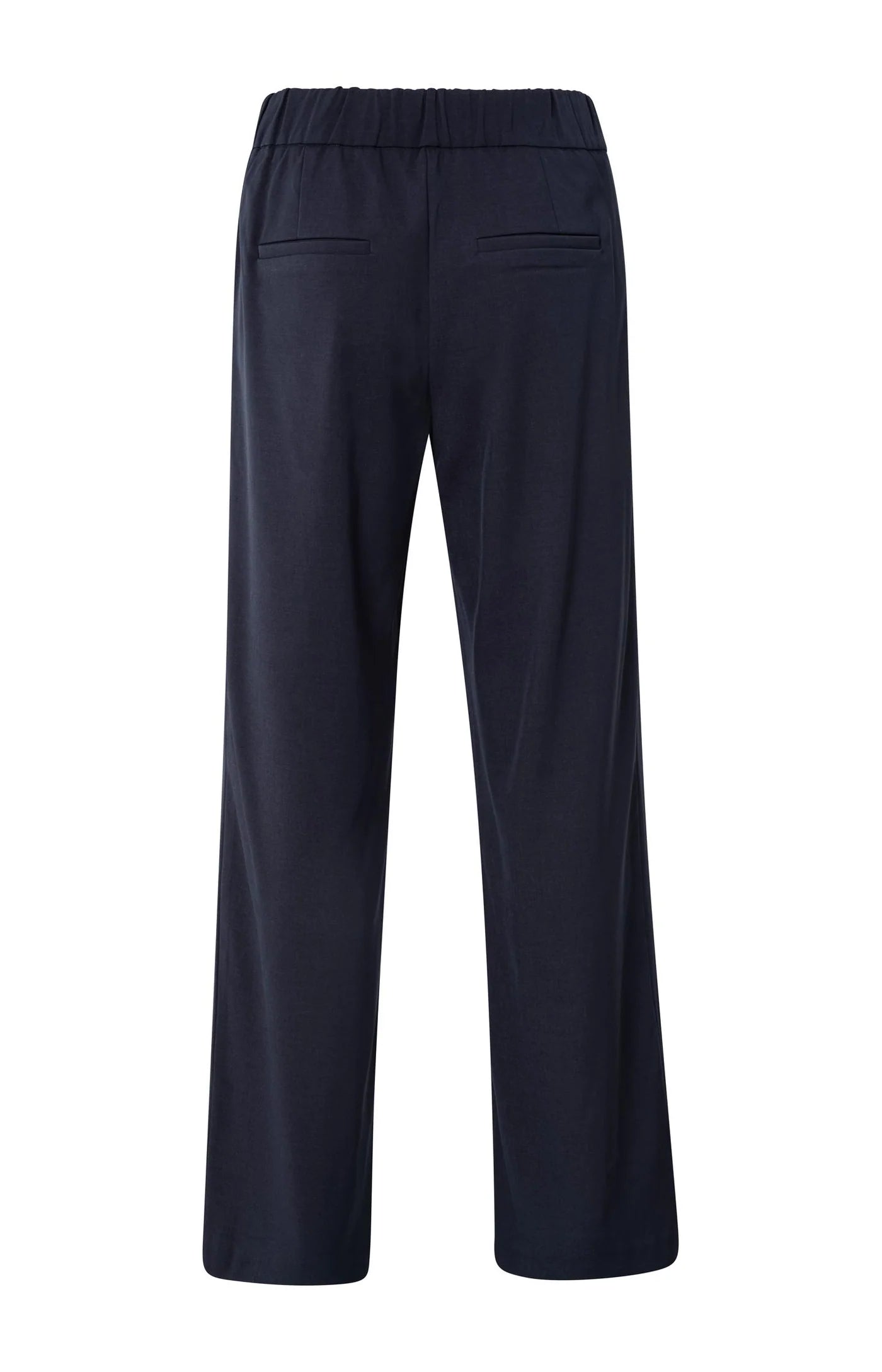 Gewebte Hose mit weitem Bein und Nahtdetails